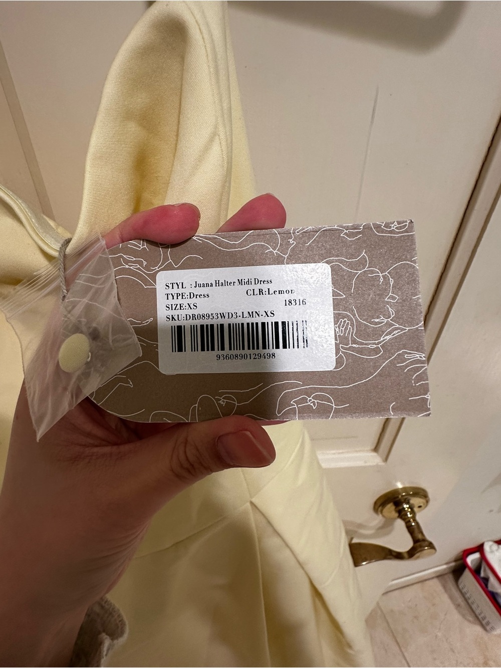Meshki Juana Halter Midi Dress in Lemon - Picture 5 of 5